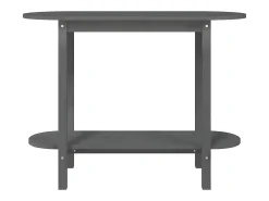 Mesa consola de madera maciza de pino gris 110x40x80 cm ES668338