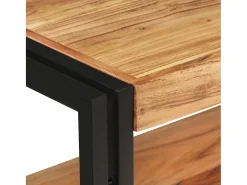 Mesa consola de madera maciza de acacia 150x30x75 cm