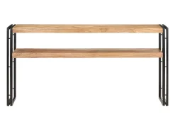 Mesa consola de madera maciza de acacia 150x30x75 cm