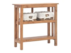 Mesa consola de madera maciza de caoba 69x28x70 cm