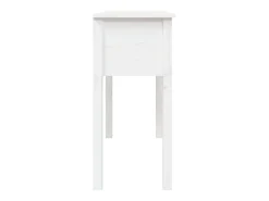 Mesa consola de madera maciza de pino blanco 100x35x75 cm
