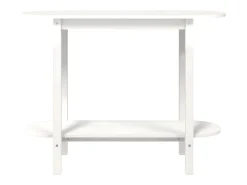 Mesa consola de madera maciza de pino blanco 110x40x80 cm ES963307