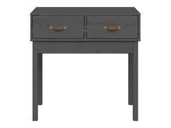 Mesa consola de madera maciza de pino gris 76,5x40x75 cm