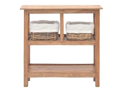 Mesa consola de madera maciza recicladaa 69x28x70 cm