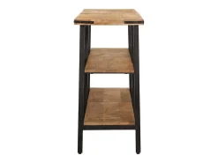 Mesa consola de madera maciza de mango 180x35x70 cm