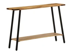 Mesa consola de madera maciza de mango 110x30x75 cm