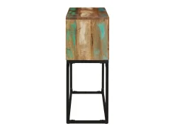 Mesa consola de madera maciza reciclada 120x30x75 cm