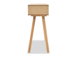 Mesa consola de madera maciza de pino 80x30x72 cm marrón ES721801