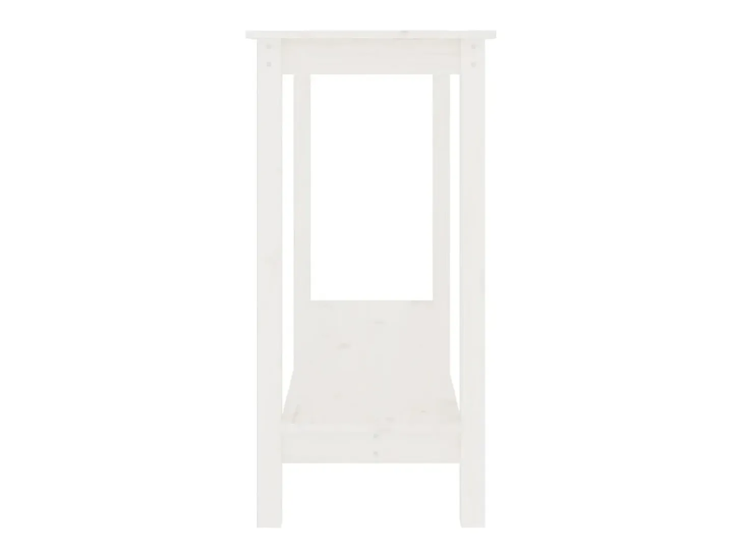 Mesa consola de madera maciza de pino blanco 110x40x80 cm