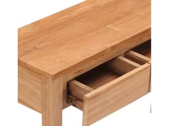 Mesa consola de madera maciza de teca 110x35x75 cm
