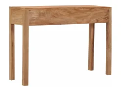 Mesa consola de madera maciza de teca 110x35x75 cm