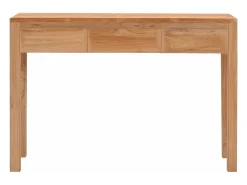 Mesa consola de madera maciza de teca 110x35x75 cm