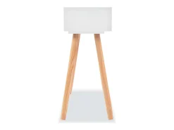 Mesa consola de madera maciza de pino blanca 80x30x72 cm