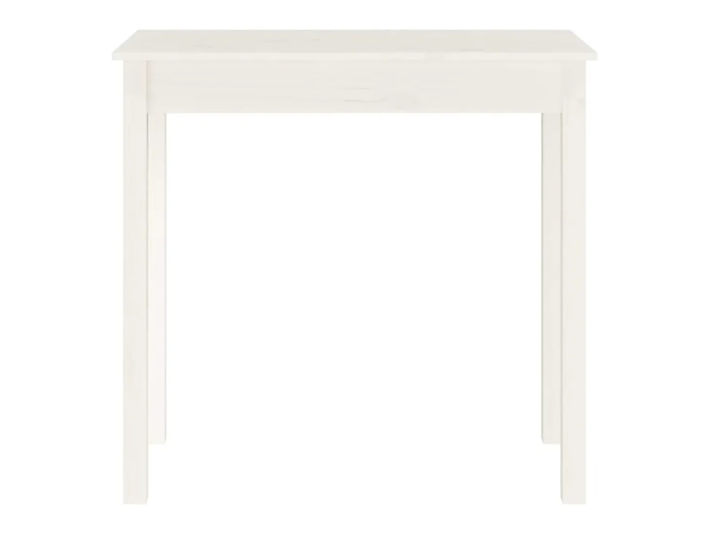 Mesa consola de madera maciza de pino blanco 80x40x75 cm