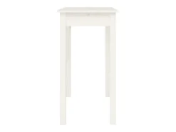 Mesa consola de madera maciza de pino blanco 80x40x75 cm