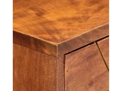 Mesa consola de madera maciza de acacia 90x35x76 cm