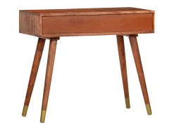 Mesa consola de madera maciza de acacia 90x35x76 cm