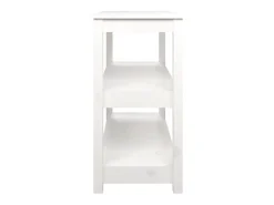 Mesa consola de madera maciza de pino blanco 110x40x74 cm