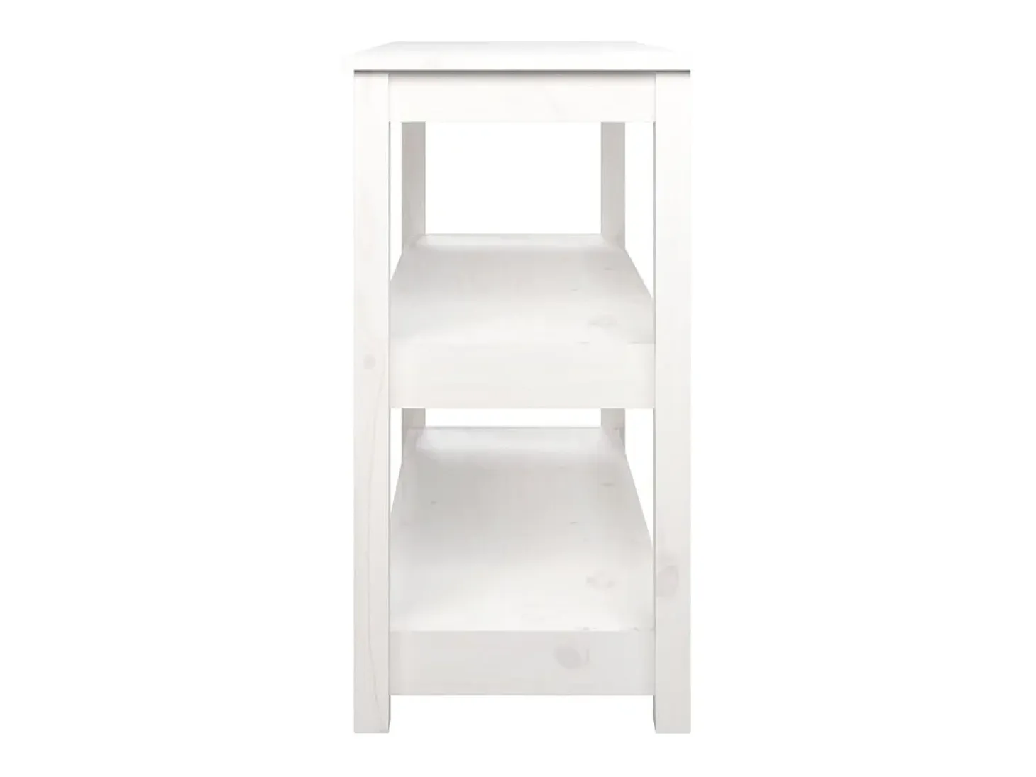 Mesa consola de madera maciza de pino blanco 110x40x74 cm