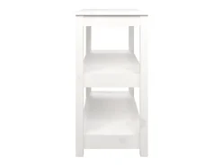 Mesa consola de madera maciza de pino blanco 110x40x74 cm