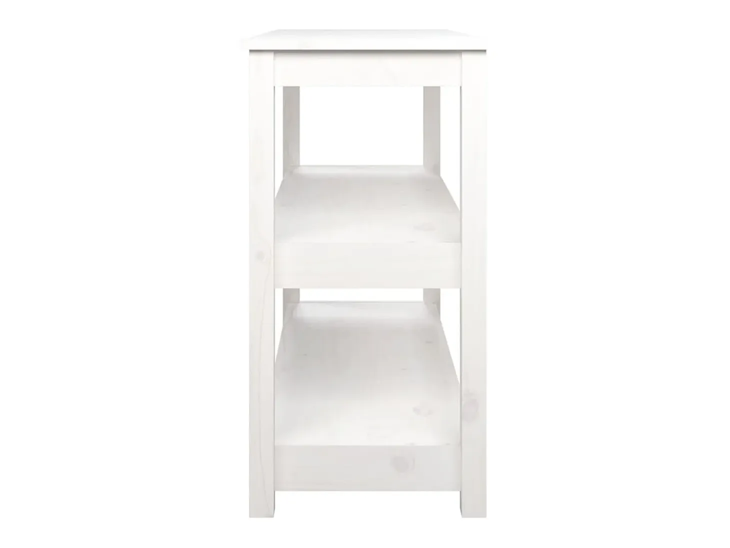 Mesa consola de madera maciza de pino blanco 110x40x74 cm