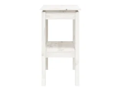 Mesa consola de madera maciza de pino blanco 80x40x75 cm ES531291