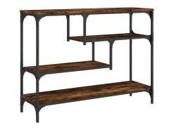 Mesa consola de roble ahumado 100x30x75 cm madera de ingeniería