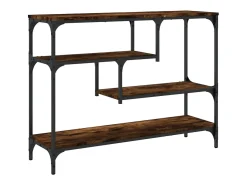 Mesa consola de roble ahumado 100x30x75 cm madera de ingeniería