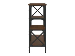 Mesa consola de roble marrón 150x29x76,5 cm madera de ingeniería