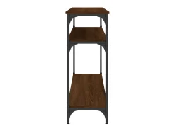 Mesa consola de roble marrón 100x29x75 cm madera de ingeniería