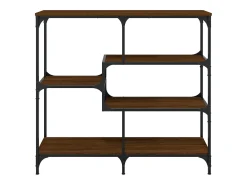 Mesa consola de roble marrón 103x32x95 cm madera de ingeniería