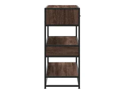 Mesa consola de roble marrón 90x35x80 cm madera de ingeniería