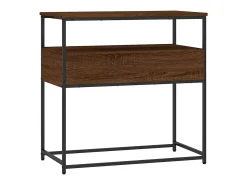 Mesa consola de roble marrón 75x40x75 cm madera de ingeniería