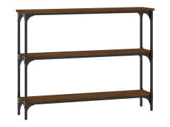 Mesa consola de roble marrón 100x22,5x75 cm madera de ingeniería