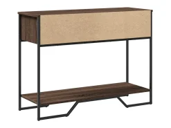 Mesa consola de roble marrón 100x35x74,5 cm madera de ingeniería