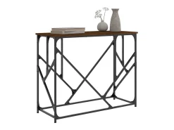 Mesa consola de roble marrón 100x40x80 cm madera de ingeniería