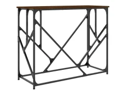 Mesa consola de roble marrón 100x40x80 cm madera de ingeniería