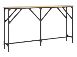 Mesa consola de roble Sonoma 140x23x75 cm madera de ingeniería