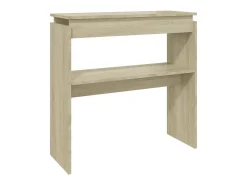 Mesa consola de roble Sonoma 80x30x80 cm madera de ingeniería