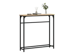 Mesa consola de roble Sonoma 75x19,5x75 cm madera de ingeniería