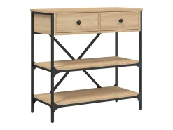 Mesa consola de roble Sonoma 75x34,5x75 cm madera de ingeniería