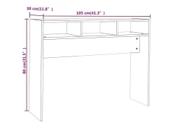 Mesa consola de roble Sonoma 105x30x80 cm madera de ingeniería
