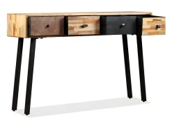 Mesa consola de teca maciza reciclada 120x30x76 cm ES765349