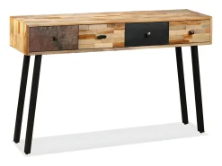 Mesa consola de teca maciza reciclada 120x30x76 cm ES765349