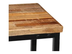 Mesa consola de teca maciza reciclada 90 x 30 x 76 cm