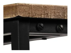 Mesa consola de teca maciza reciclada 90x30x76 cm