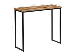 Mesa consola de teca maciza reciclada 90x30x76 cm