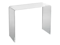 Mesa Consola en Acrílico SucceBuy, Mesa Auxiliar Transparente para Hall de Entrada, 97 X 38 X 74 CM