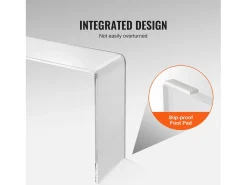 Mesa Consola en Acrílico SucceBuy, Mesa Auxiliar Transparente para Hall de Entrada, 97 X 38 X 74 CM