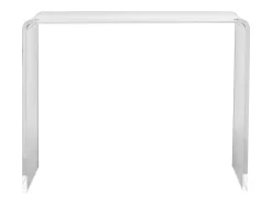 Mesa Consola en Acrílico SucceBuy, Mesa Auxiliar Transparente para Hall de Entrada, 97 X 38 X 74 CM